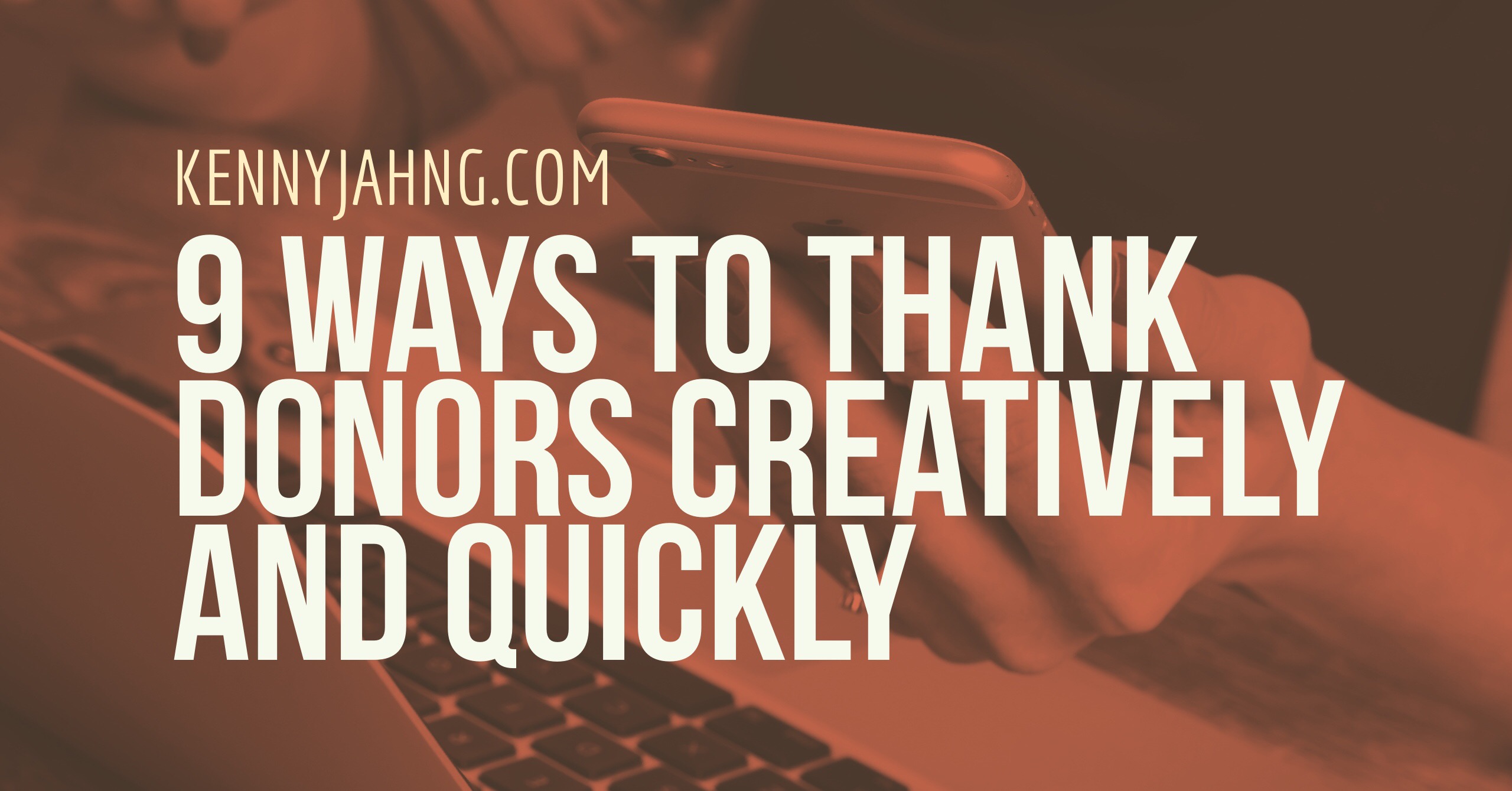 9 ways to thank donors